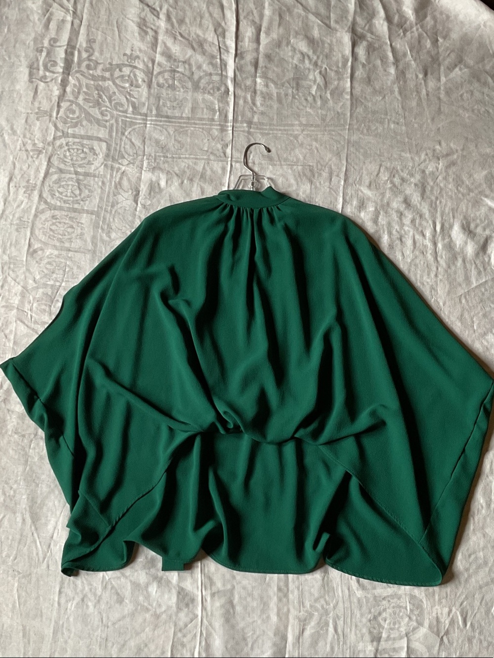 Green Women's Draped Blouse